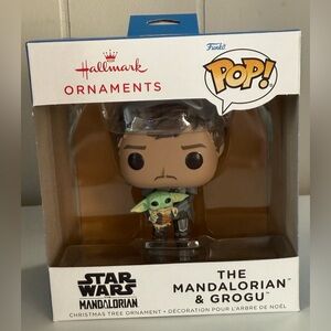Funko Pop! Mandalorian & Grogu Ornament - Brown and Green